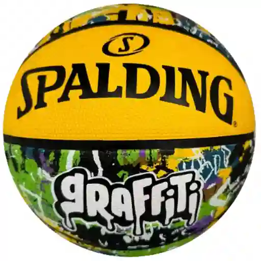 Balon Baloncesto Spalding Competicion Graffiti Color Amarillo