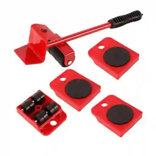 Levanta Muebles Movil Kit Mover Objetos Pesados Palanca Bases Ruedas Elevador