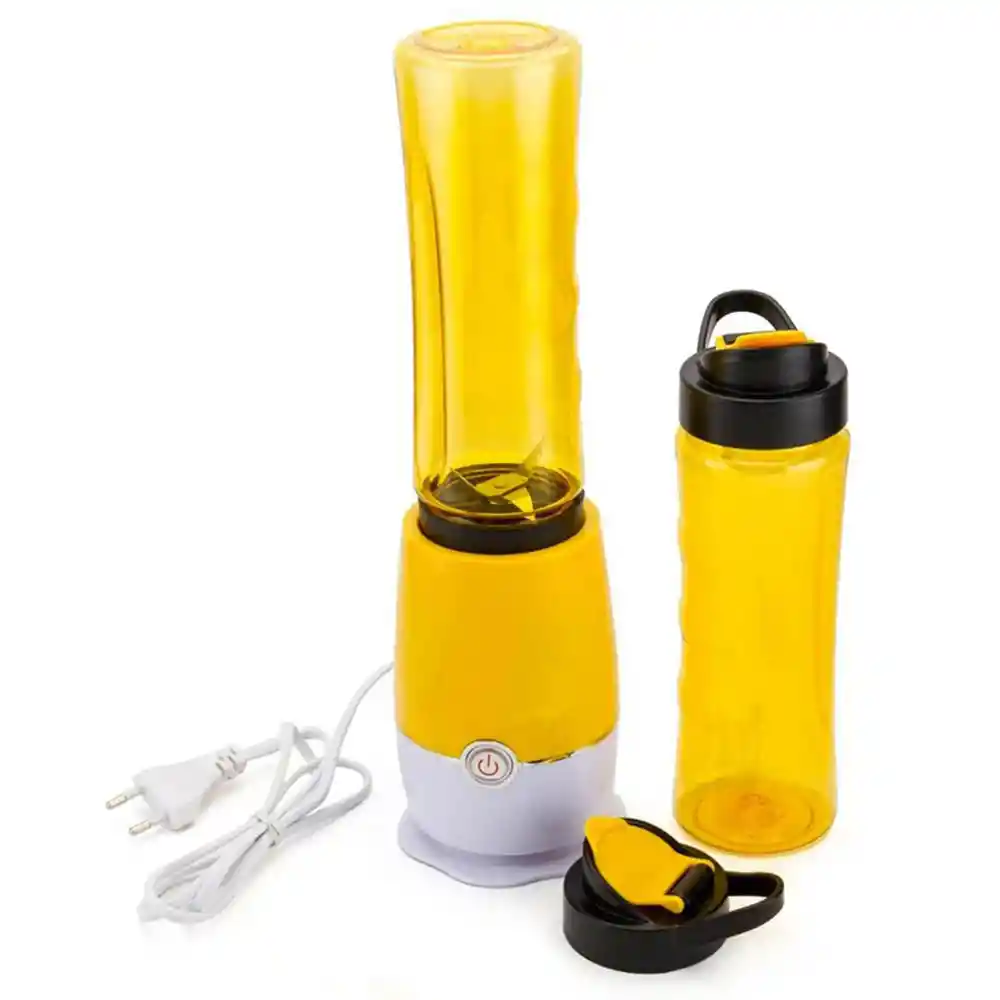 Licuadora Shake Take Batidora Mezclador Jugos 500ml Portatil 2vasos Amarillo