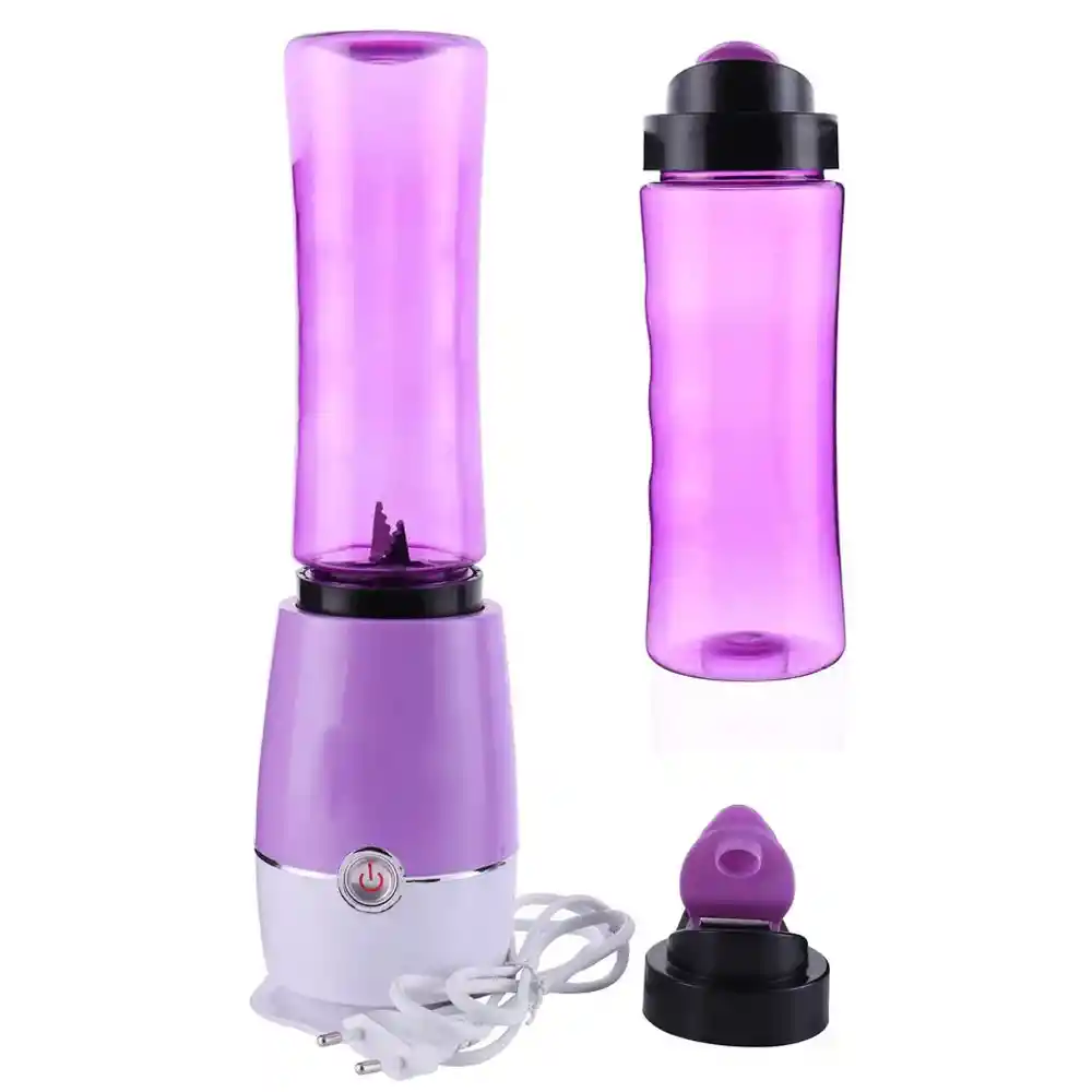 Licuadora Shake Take Batidora Mezclador Jugos 500ml Portatil 2vasos Morada