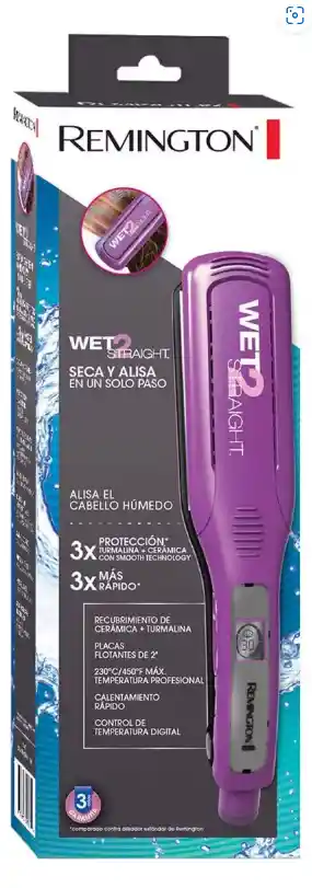 Plancha De Cabello Remington Wet2straight S8001 Morada 120v