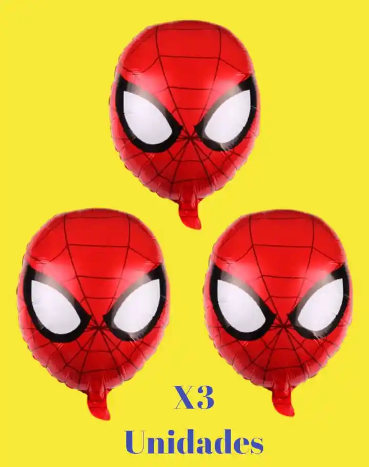 Globo Metalizado X3 Unidades Hombre Araña