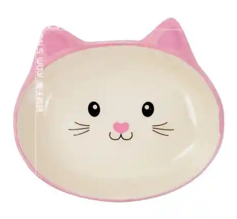 Plato Para Gatos De Ceramica Comedero Para Gatos En Ceramica Rosado Y Azul Agua Marina