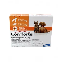 Comfortis Perro 4,6 A 9 Kg/ Gato 2,8 A 5,4 Kg (naranja)