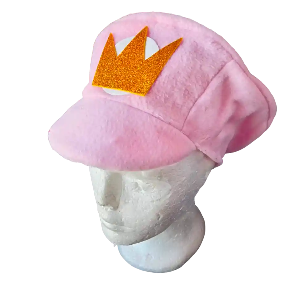 Gorro De Princesa Peach Mario Bros Y Luigi Rosado Dizfras Suave