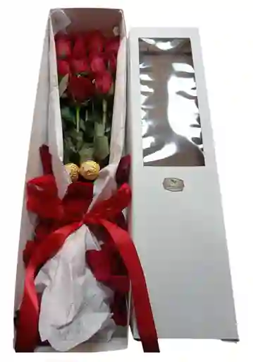 Caja De Rosas Rojas Para Regalar