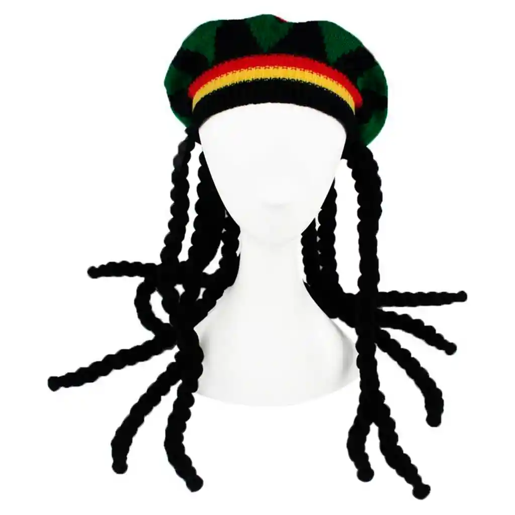 Gorro Peluca Rastas Reggae Disfraz Sombrero Disfraz Jamica