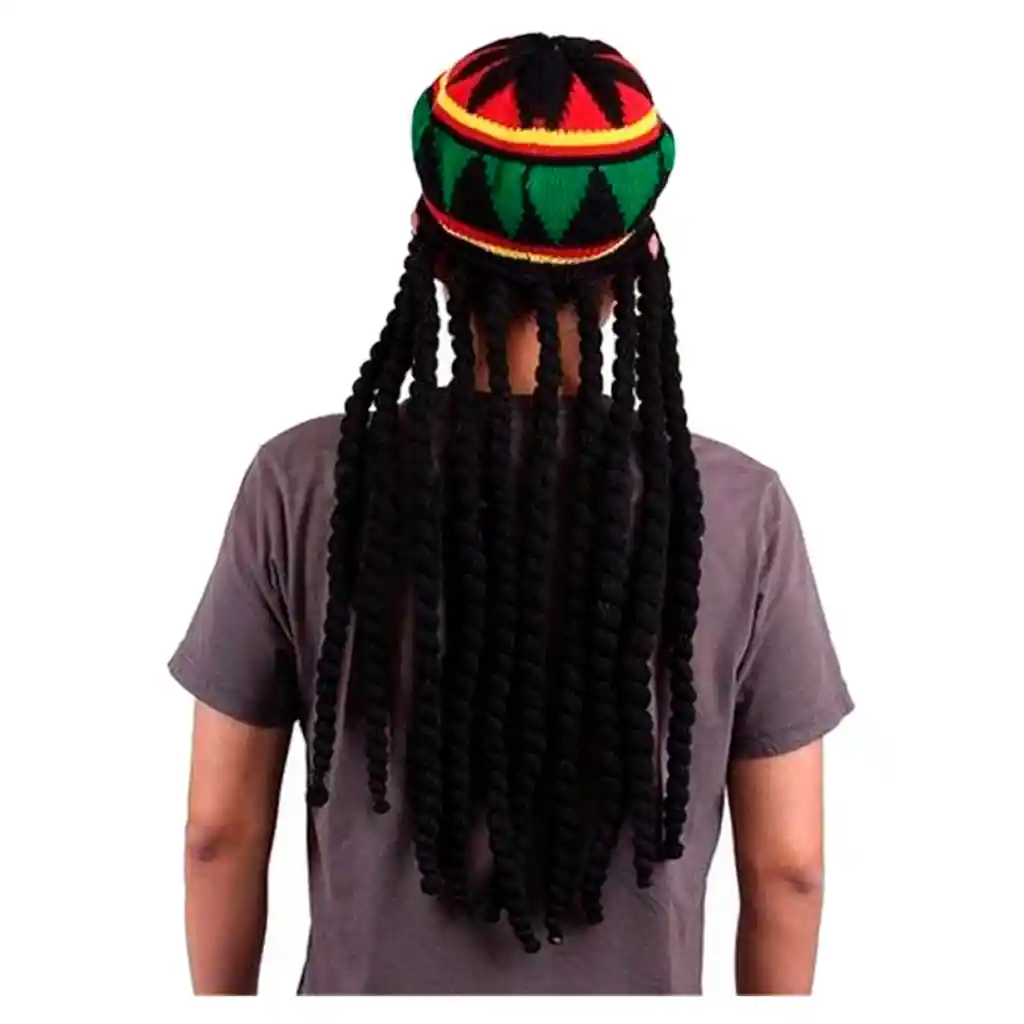 Gorro Peluca Rastas Reggae Disfraz Sombrero Disfraz Jamica