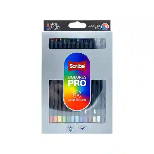 Color Scribe X 15 Unidades Pro Mina Extrasuave