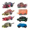 Carros De Impulso Dinosaurio Juguete Interactivo X 8 Unidade