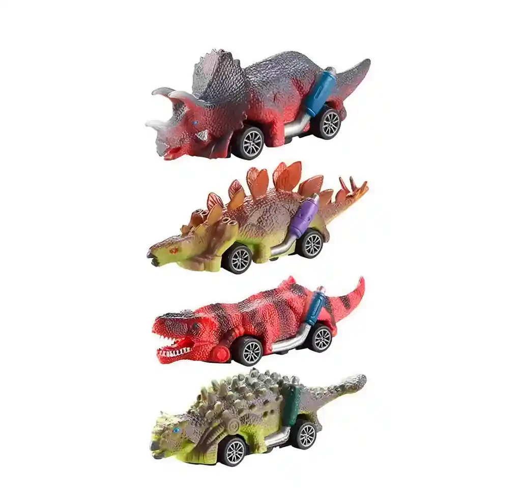 Carros De Impulso Dinosaurio Juguete Interactivo X 8 Unidade