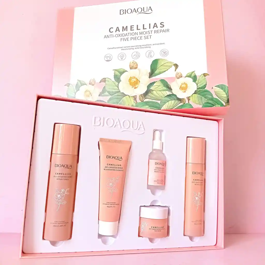 Kit Facial X5 Bioaqua Antioxidante De Camellias