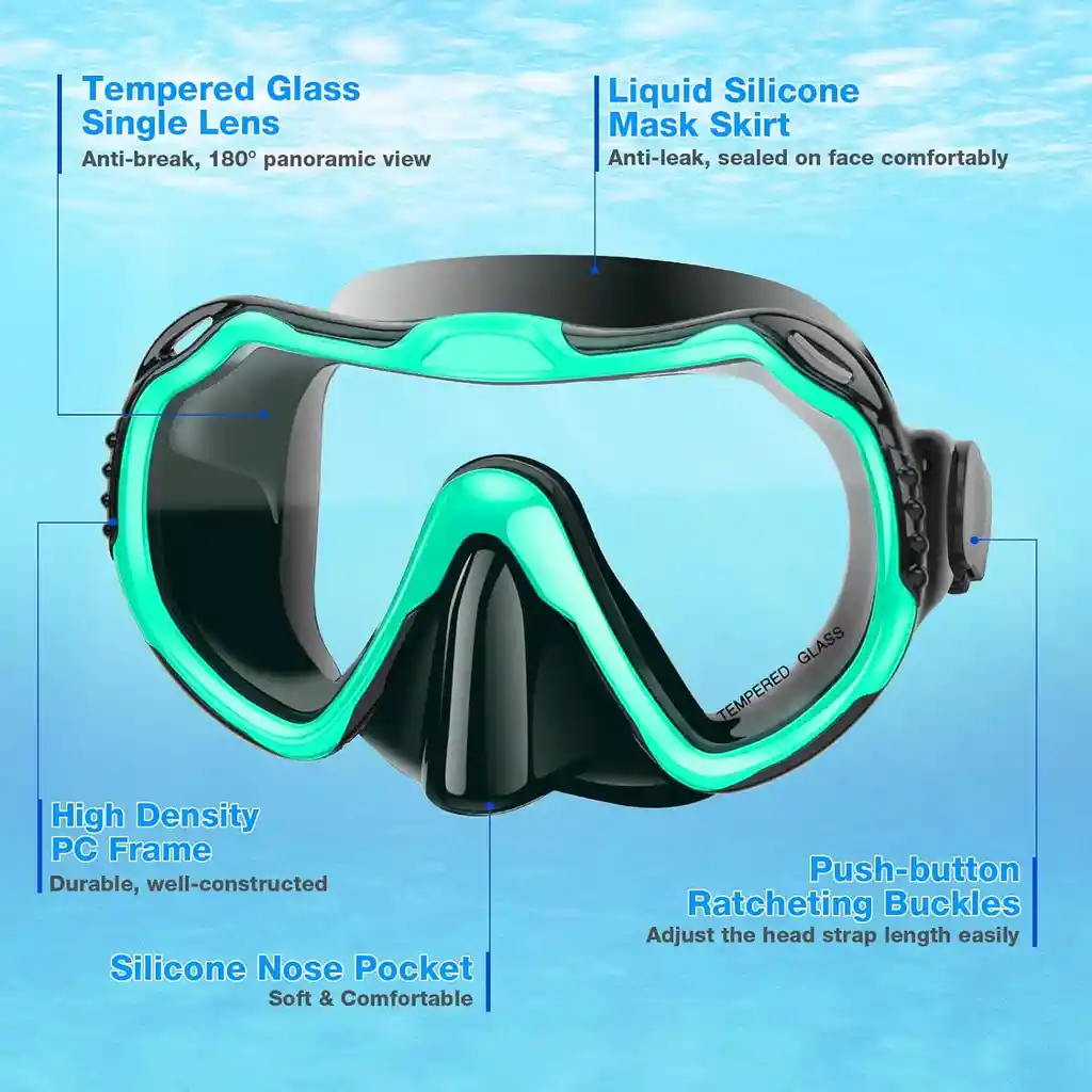 Kit Careta Buceo Gafas Natacion Y Snorkel Profesional