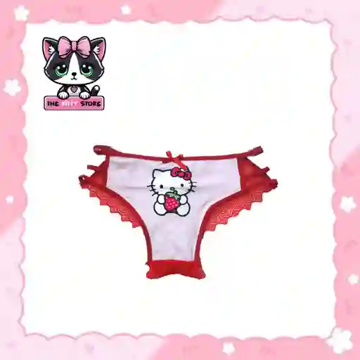 Pantie Encaje Kitty Fresa.