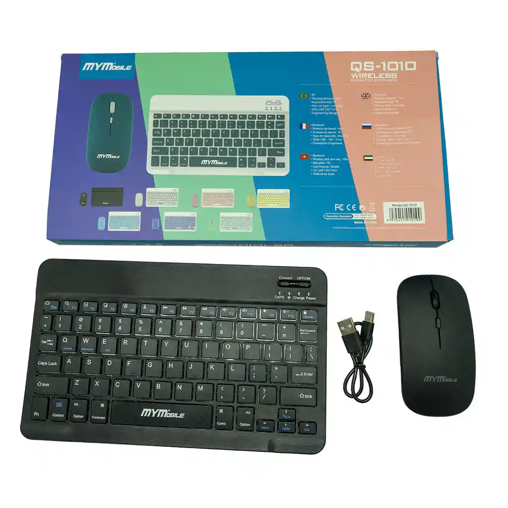 Combo Inalambrico Teclado Y Mouse Qs-1010 Mymobile