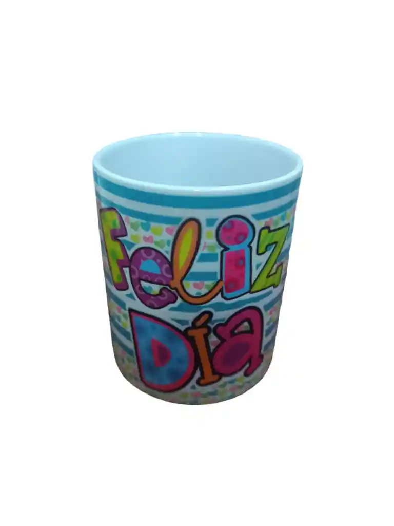 Mug Pocillo Vaso Con Diseño Feliz Dia Y Diseño Con Cariño