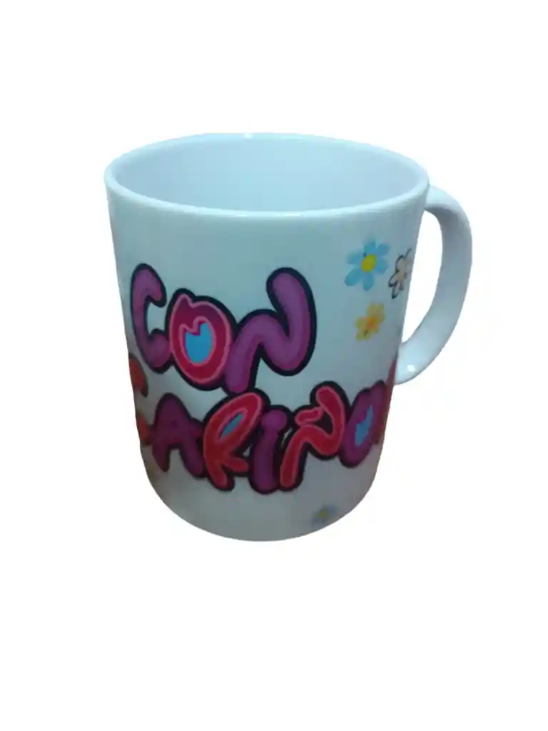 Mug Pocillo Vaso Con Diseño Feliz Dia Y Diseño Con Cariño