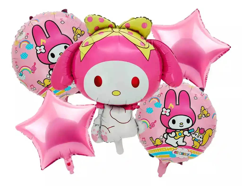 Bouquet Globo My Melody Sanrio Rosa Fiesta Regalo