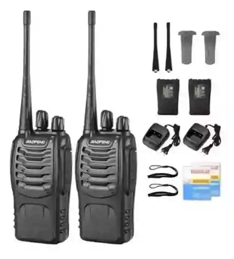 Radio Walkie Talkie Baofeng Bf-888s Uhf X2 Bateria 2800m Ah
