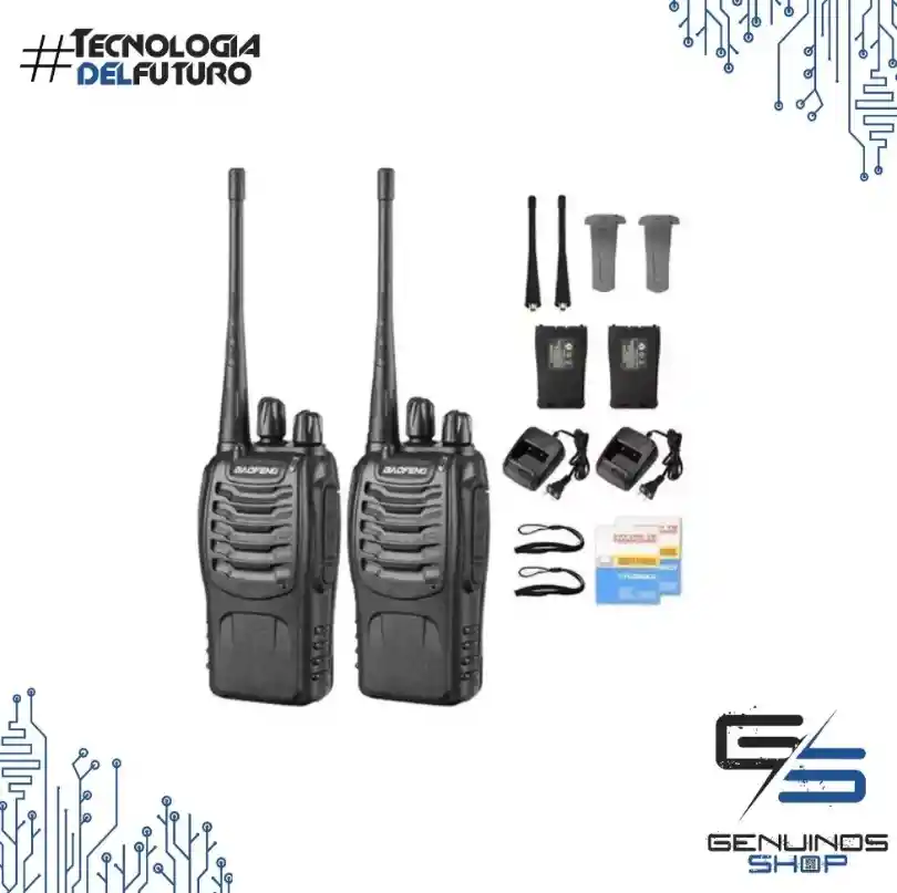 Radio Walkie Talkie Baofeng Bf-888s Uhf X2 Bateria 2800m Ah