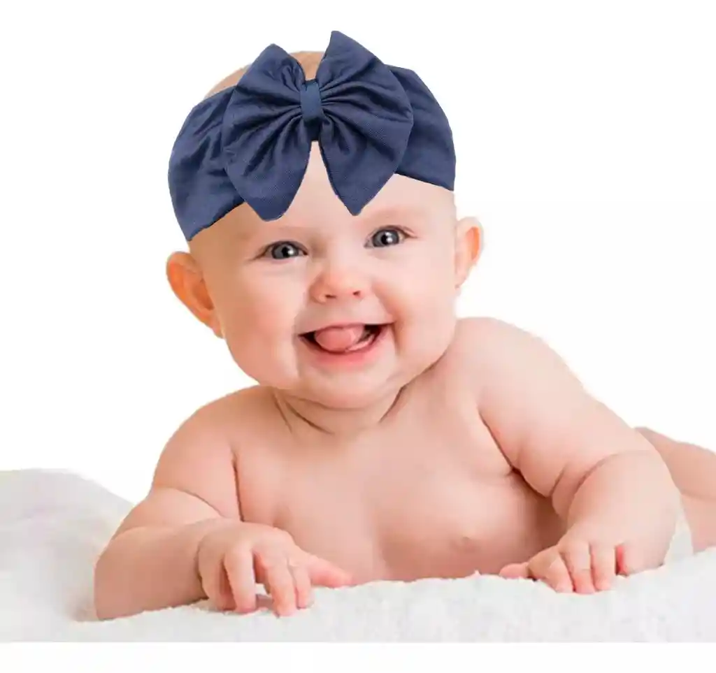 Gorro Bebe Balaca Diadema Azul Naval