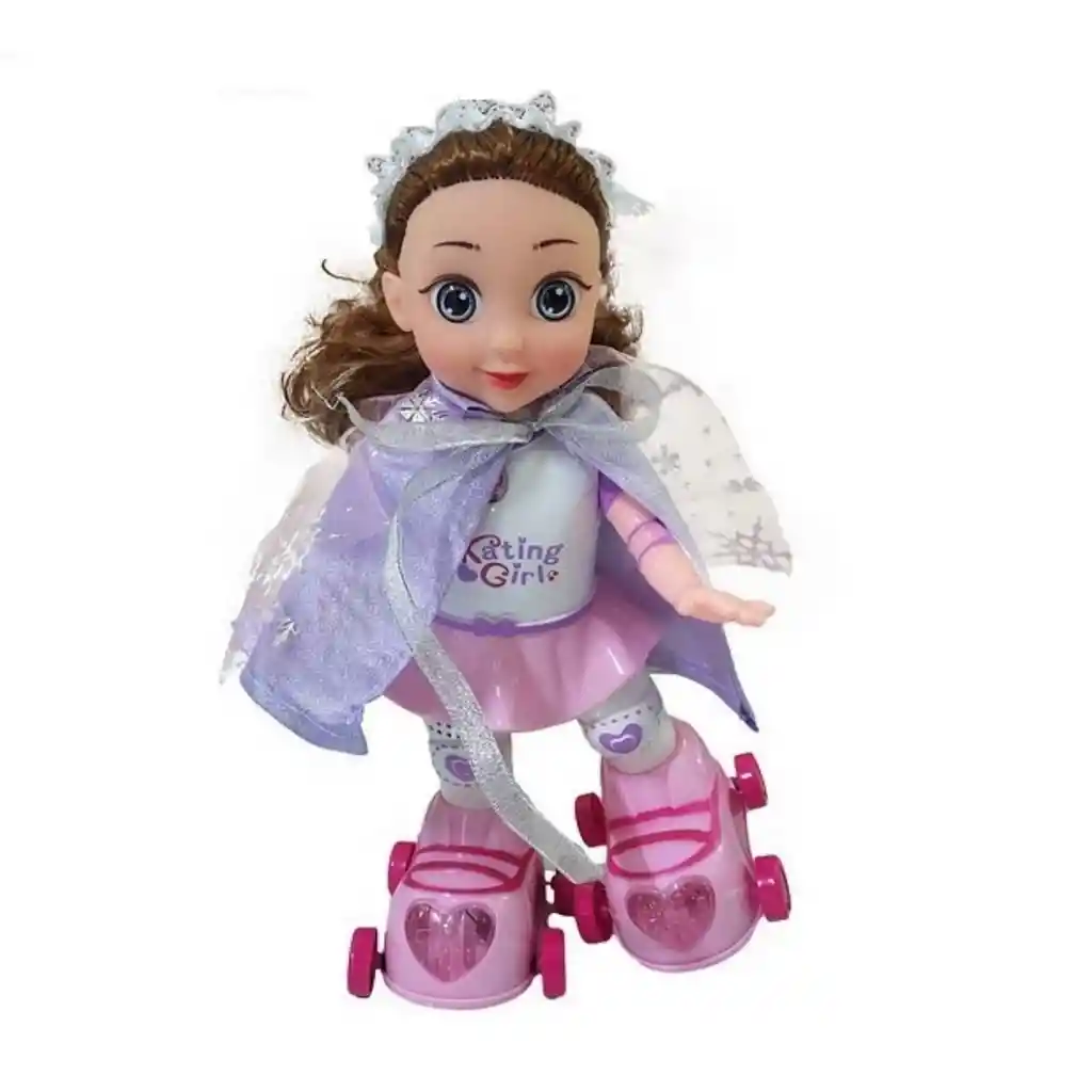 Robot Muñeca Princesa Patines Patinadora Juguete + Baterias