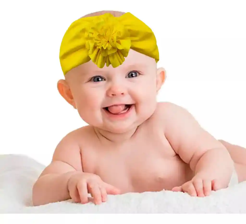 Gorro Bebe Balaca Diadema Amarillo