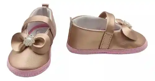 Zapatos Suela Blanda Para Bebes Zapatos Oro Rosa