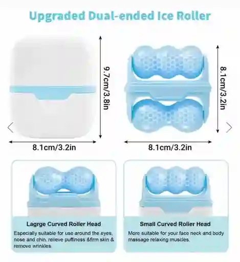 Rodillo Rostro Masaje 2 En1 Antiarrugas⚡