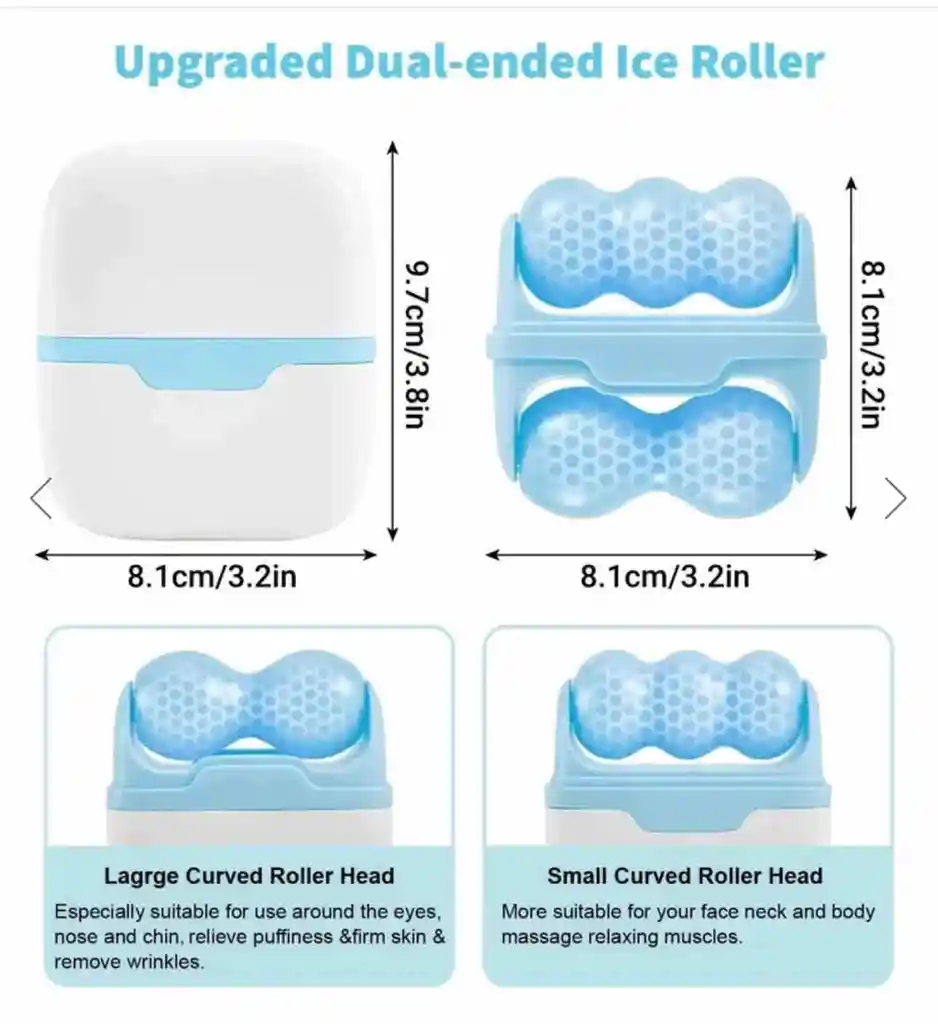 Rodillo Rostro Masaje 2 En1 Antiarrugas⚡
