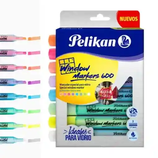 Marcador Para Vidrio Pelikan Window Markers 600 X 8 Unidades