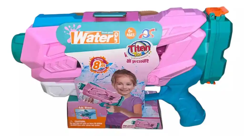 Pistola Lanzadora De Agua A Presión Color Rosado