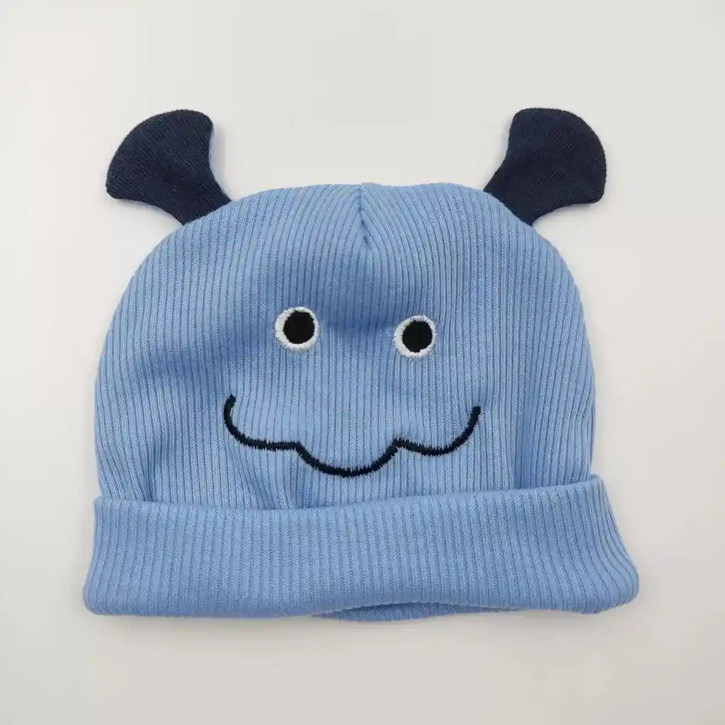 Gorro De Marciano Azul Bebe Animales Licrado Forrado Kawaii