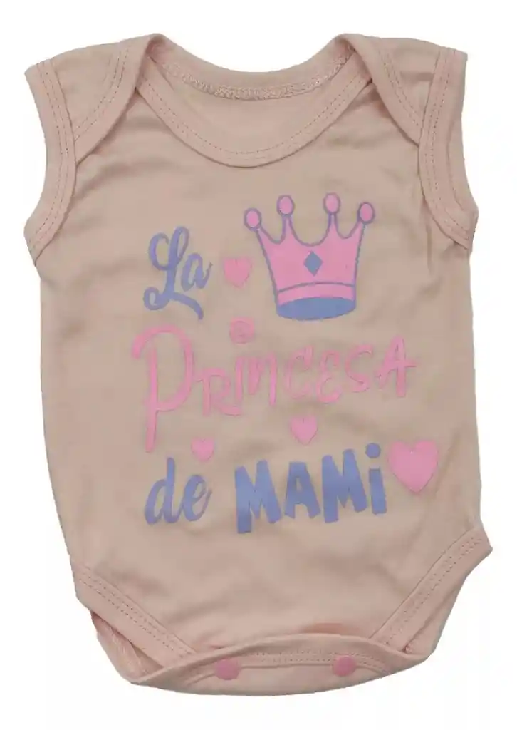 Body Manga Corta La Princesa De Mama Rosado Bebe