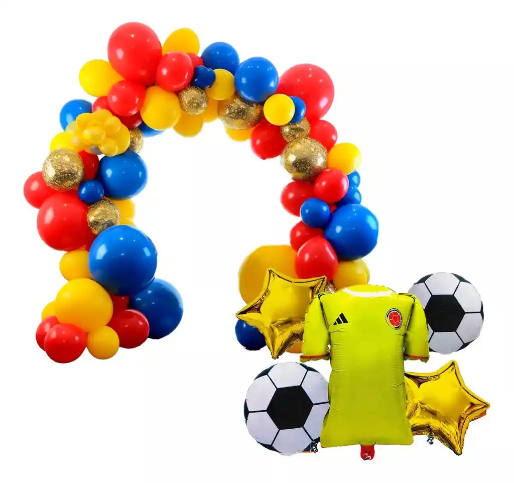 Arco Globos Confeti Selección Colombia Camiseta