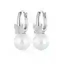 Aretes Aros Para Mujer Mariposa Perla En Plata 925