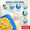 Recipiente Para Microondas Rapid Mac Cooker Macarrones Con Queso En 5 Minutos, Ideal Para Dormitorio, Cocina Pequeña U Oficina, Sin Bpa, Azul X 1unidad