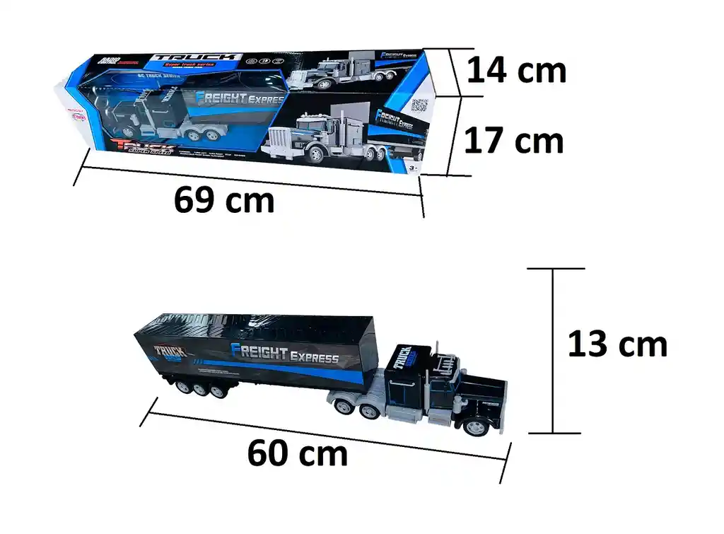 Tractomula Mc Mack A Control Remoto Color Azul