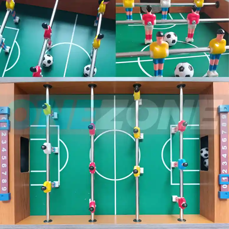 Futbolín De Madera, Juego De Mesa 51cm De Largo/ Café - Verde