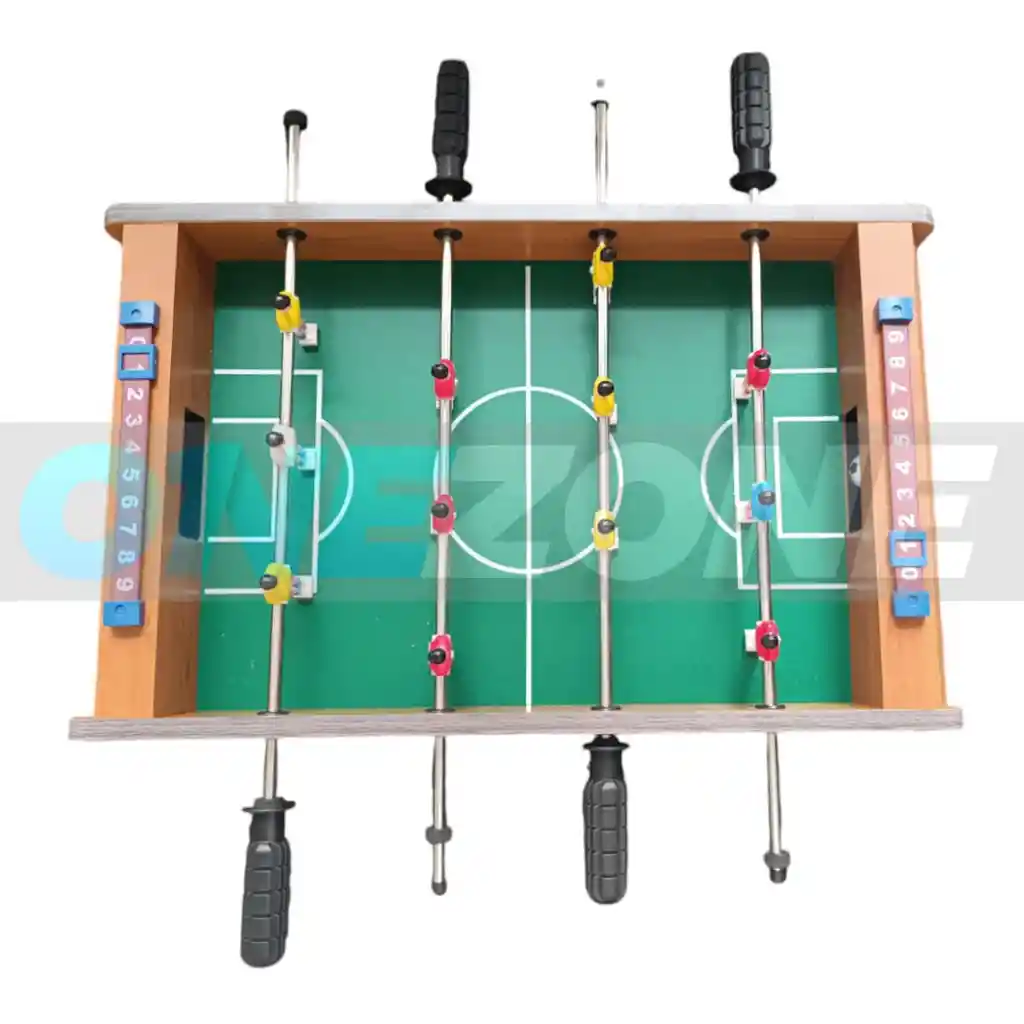 Futbolín De Madera, Juego De Mesa 51cm De Largo/ Café - Verde