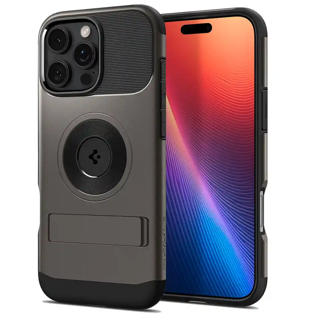 Protector Iphone 16 Pro Spigen Slim Armor Magfit Negro