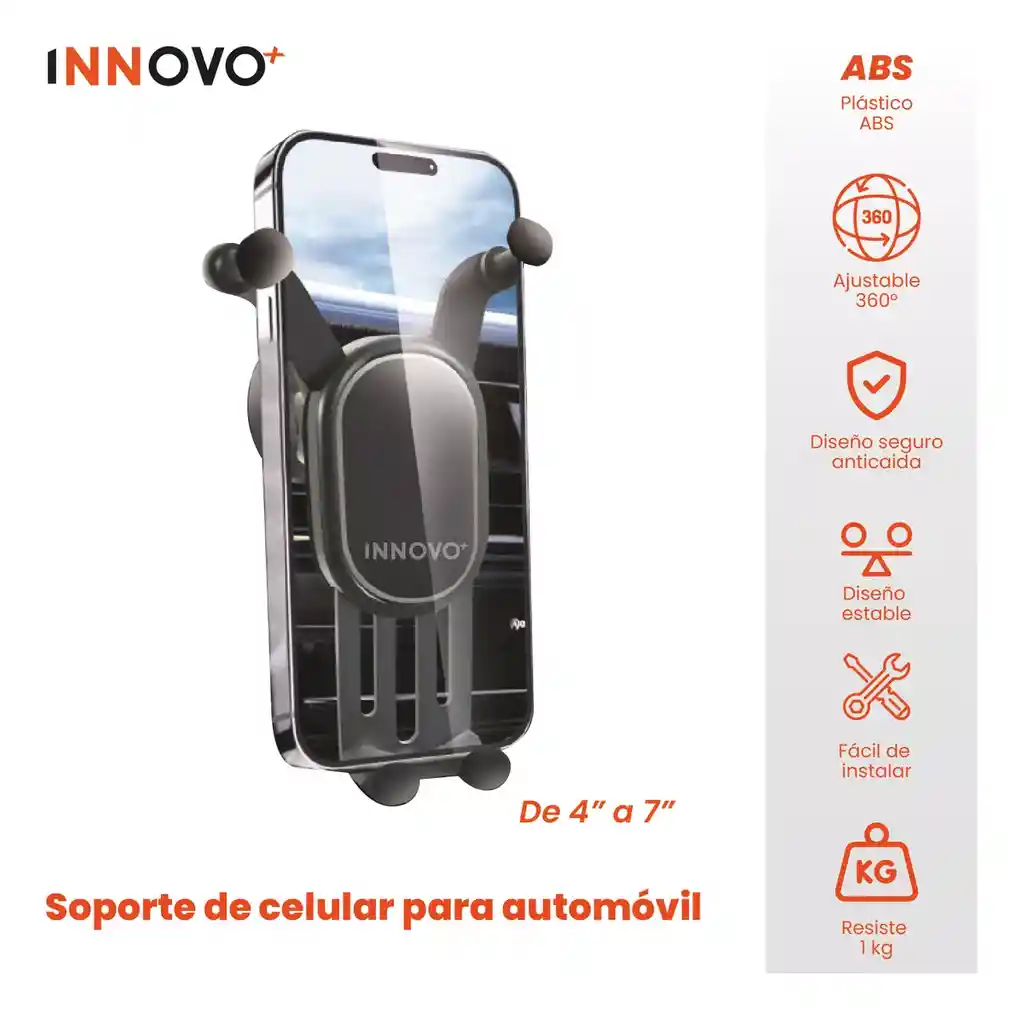 Holder Para Carro Soporte 360 Para Celular Innovo Play