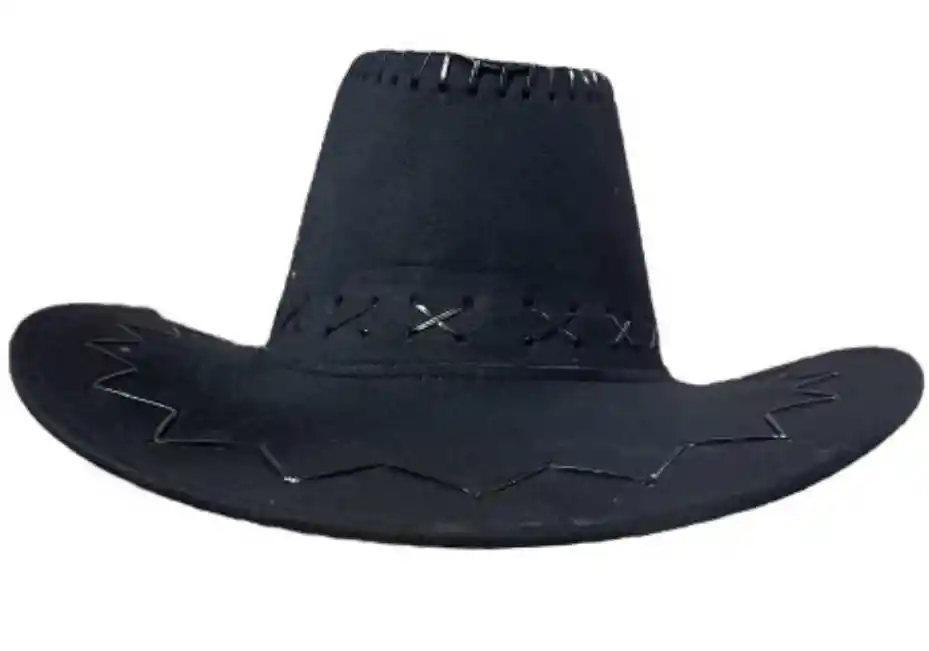 Sombrero Vaquero Color Negro Adulto Disfraz Halloween