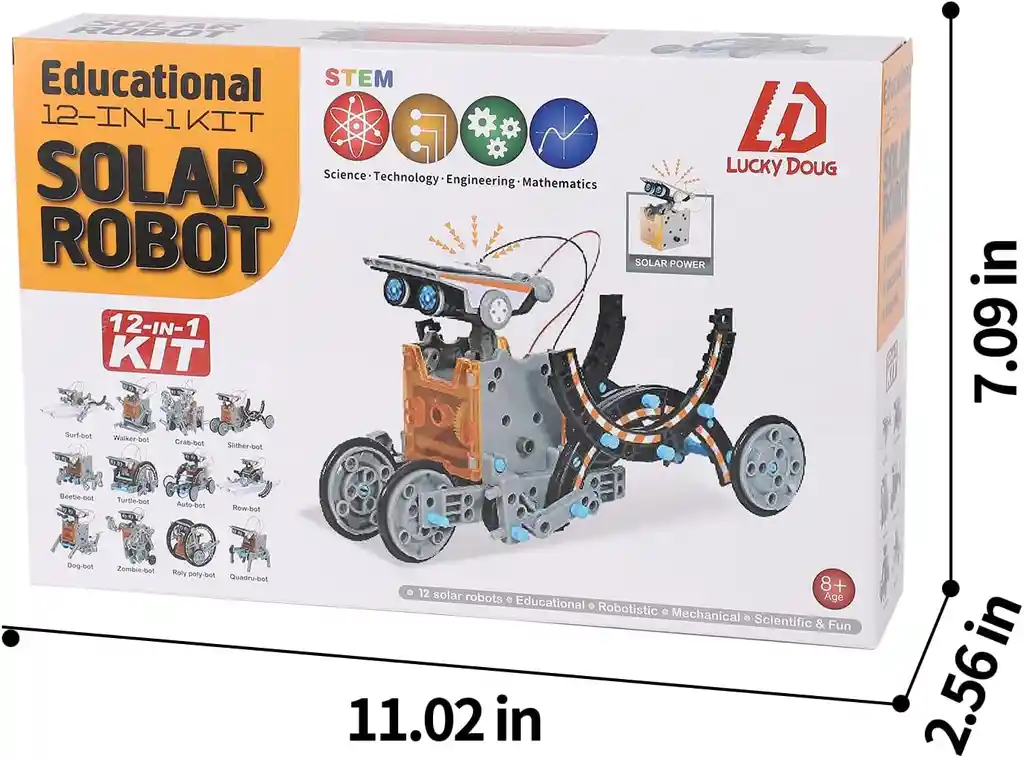 Lucky Doug Kit De Robot Solar Stem 12 En 1 Regalo Ideal Para Niño A