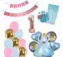 Kit Decoración Globos Numero Princesa Cenicienta Fiesta Niña #1