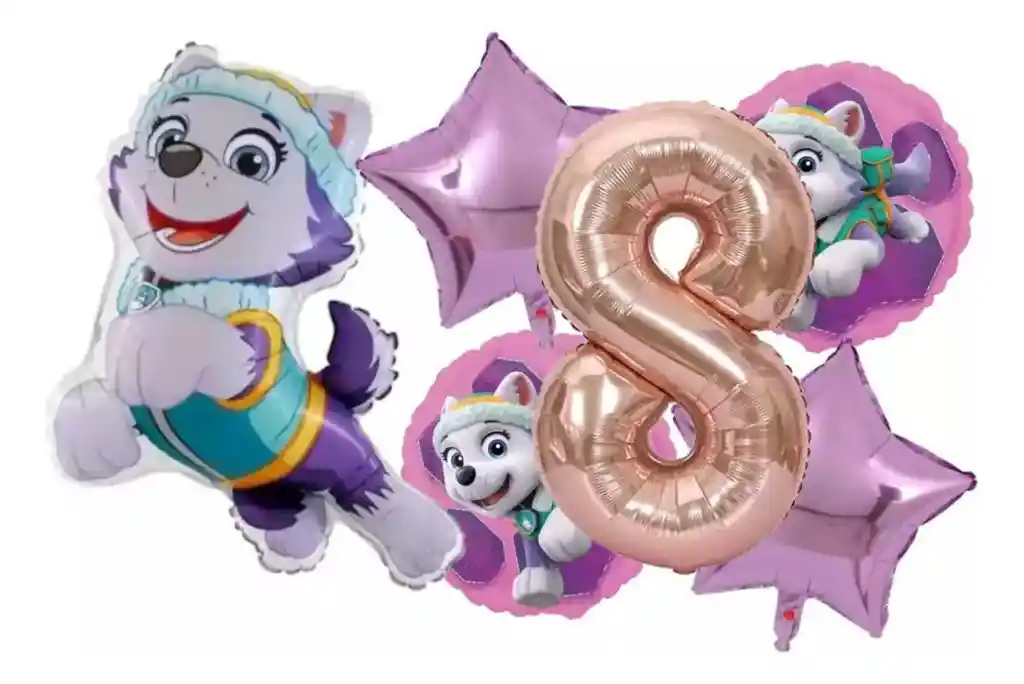 Kit Bouquet Globos Everest Paw Patrol Patrulla Canina Perro #8