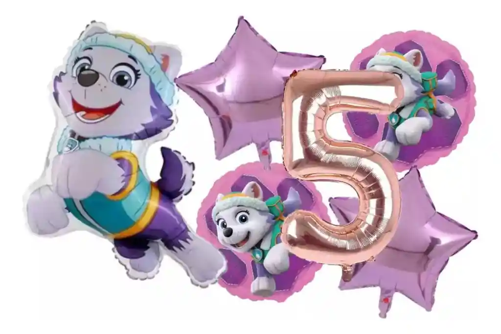 Kit Bouquet Globos Everest Paw Patrol Patrulla Canina Perro #5