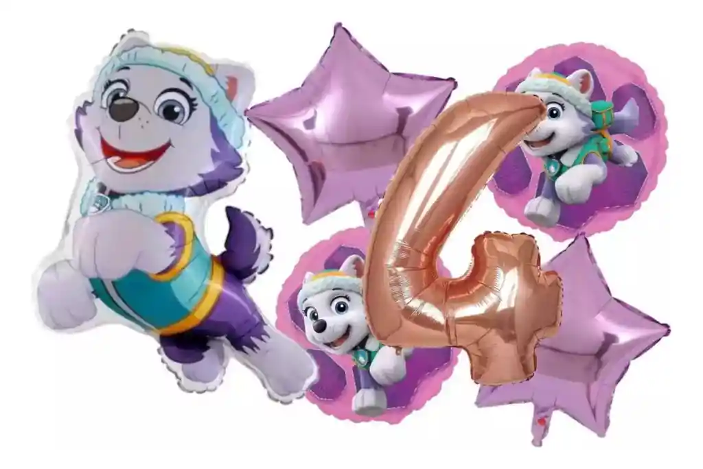 Kit Bouquet Globos Everest Paw Patrol Patrulla Canina Perro #4