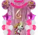 Kit Globos Bouquet Numero Skye Paw Patrol Cortina Feston #4