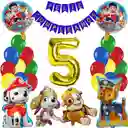 Bouquet Globos Paw Patrol Chase Rubble Marshall Perro Skye #5